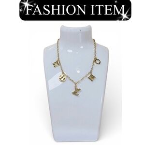 A-1FN-10: NECKLACE: Golden Chain w/Charms, NWOT